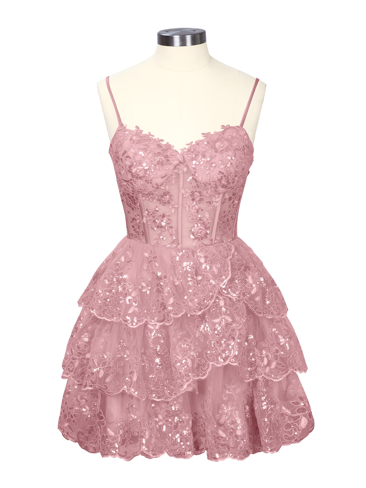 Sequin Appliques Mini Dress 