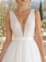 Tulle Wedding Dress with Elegant Court Train