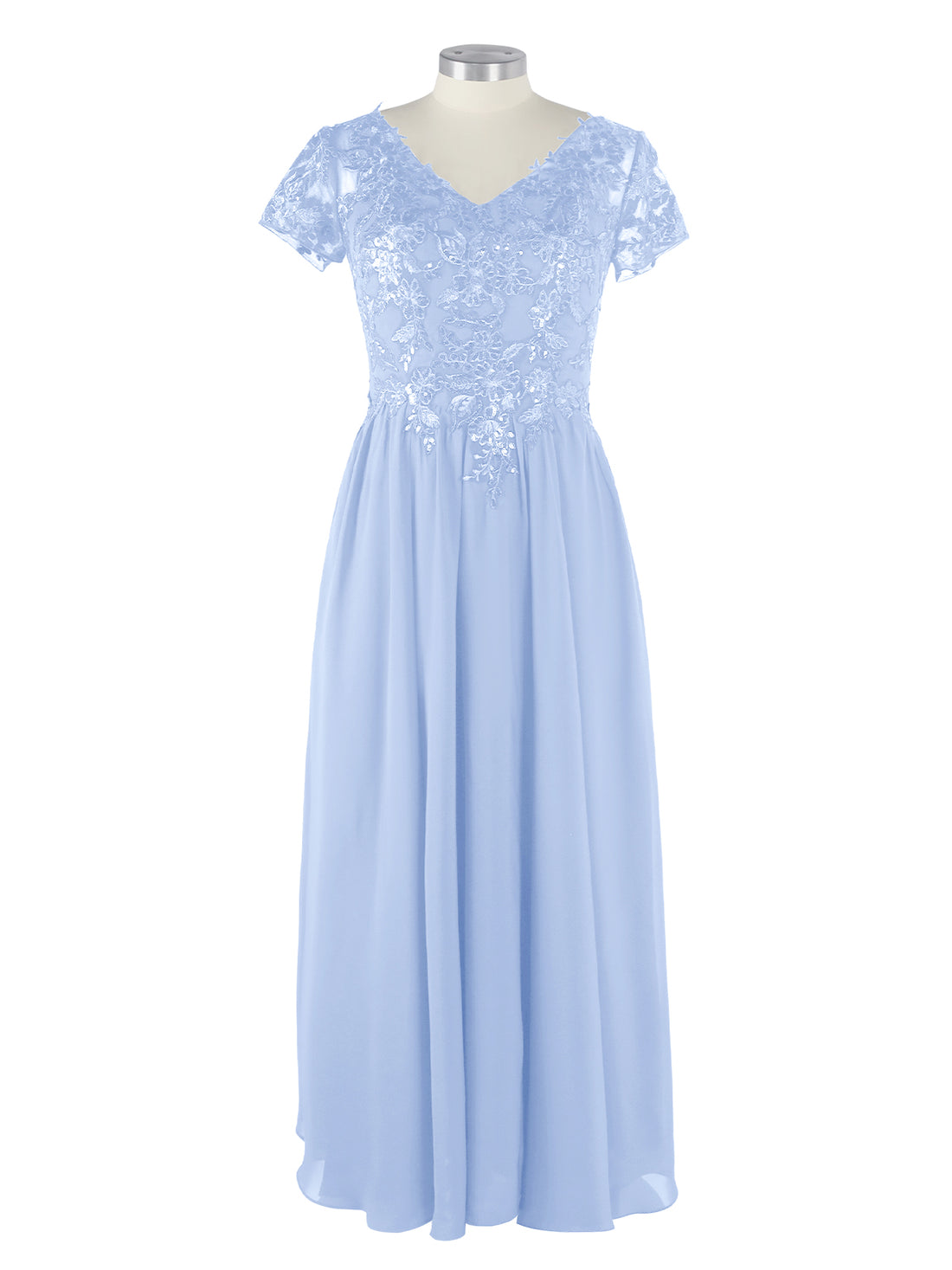 Short Sleeves Chiffon Dress 