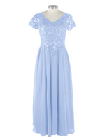 Short Sleeves Chiffon Dress 