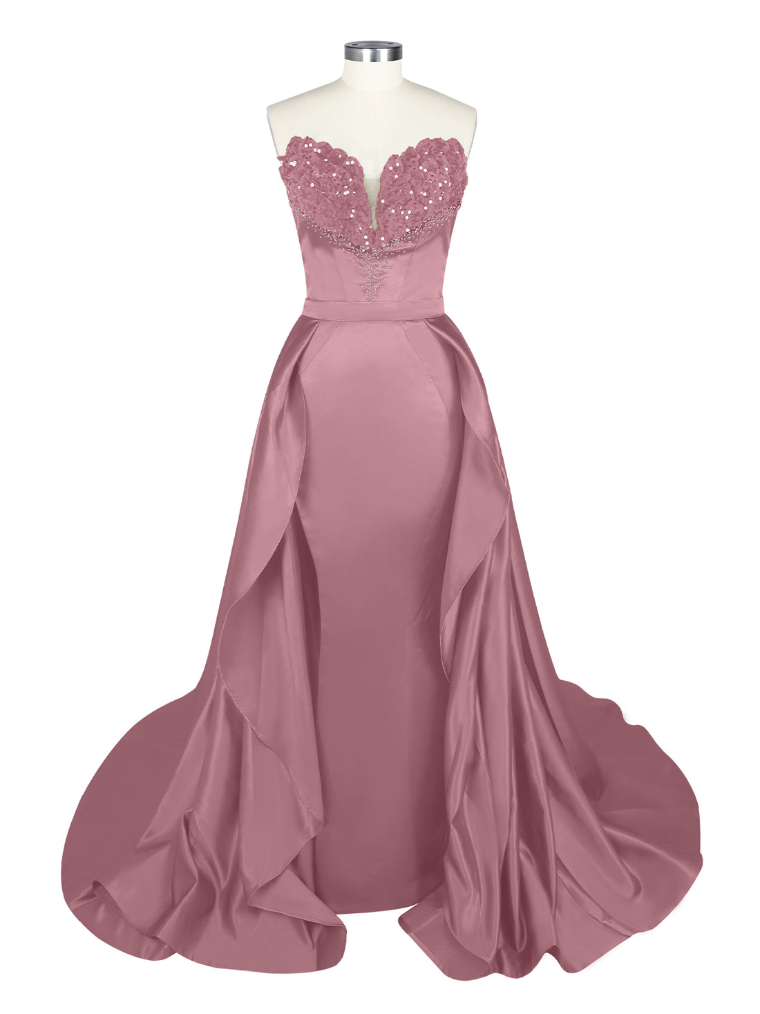 Strapless Sequin Prom Dress 