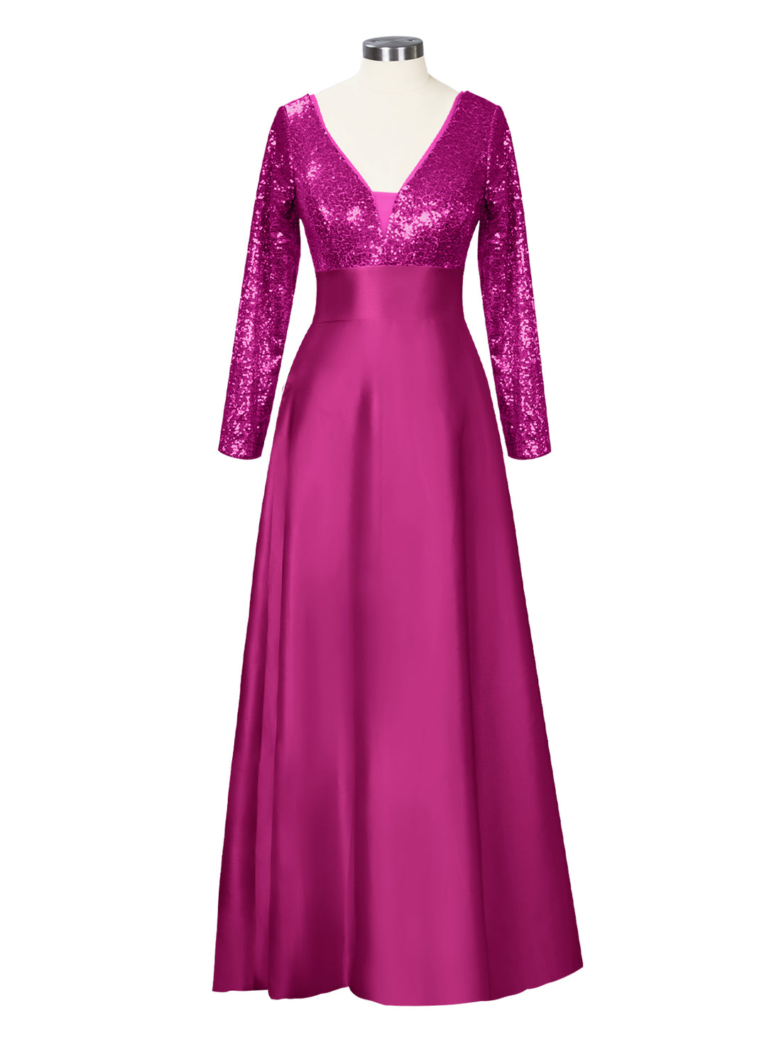 Long Sleeveless Sequin Prom Dress 