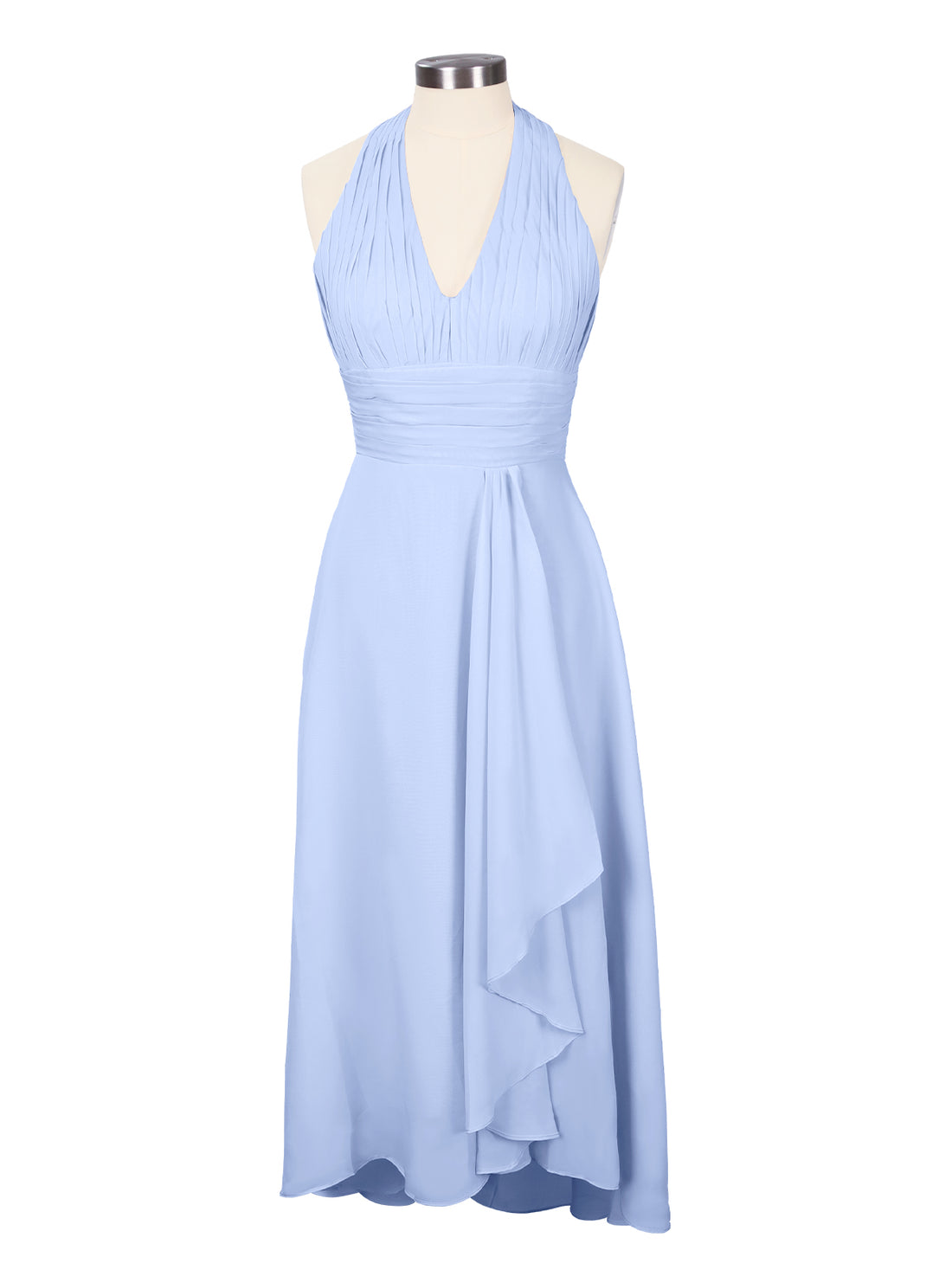 Ruched Halter Bridesmaid Dress 