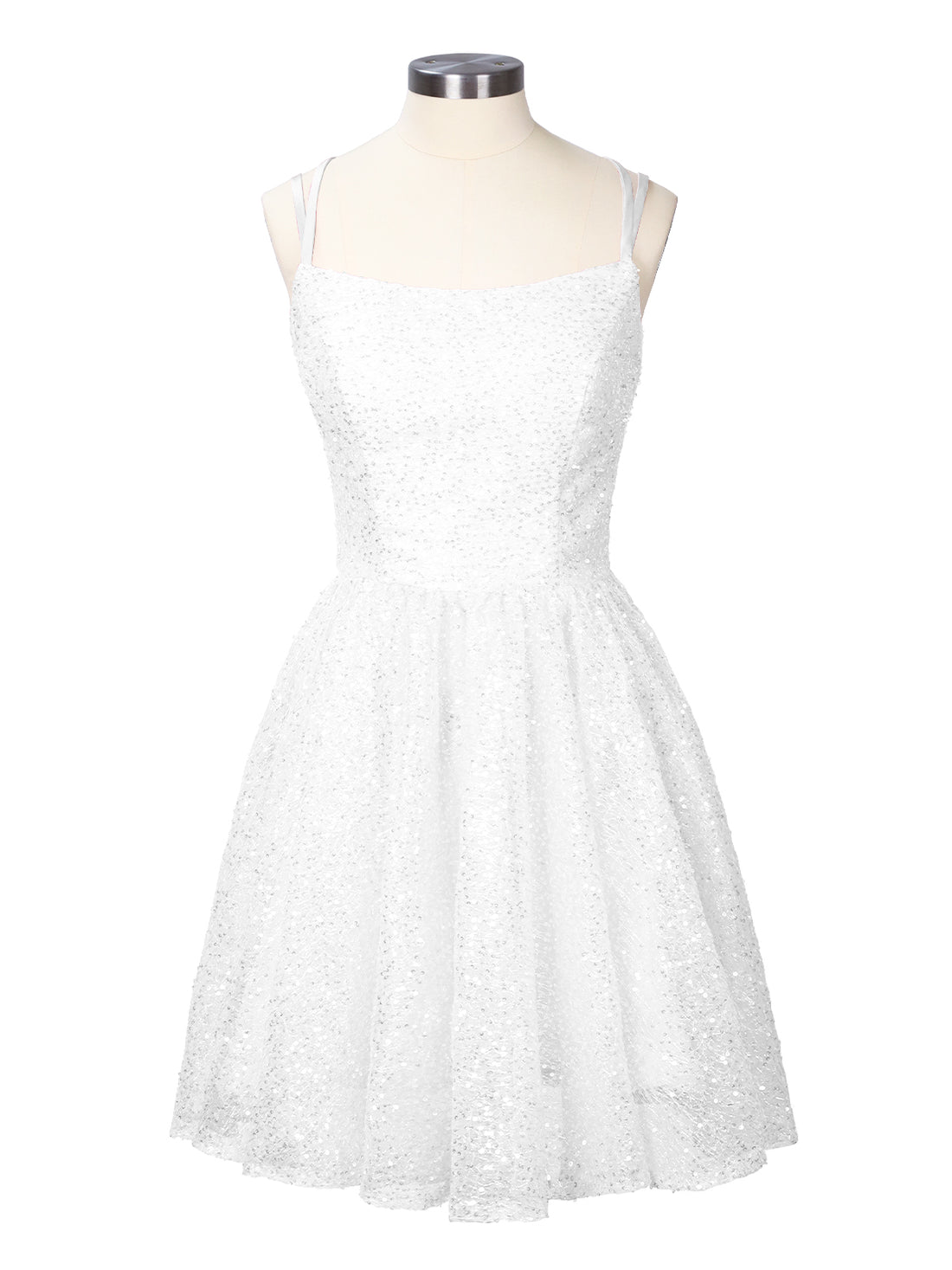 Sparkly Sequined A-line Mini Dress 