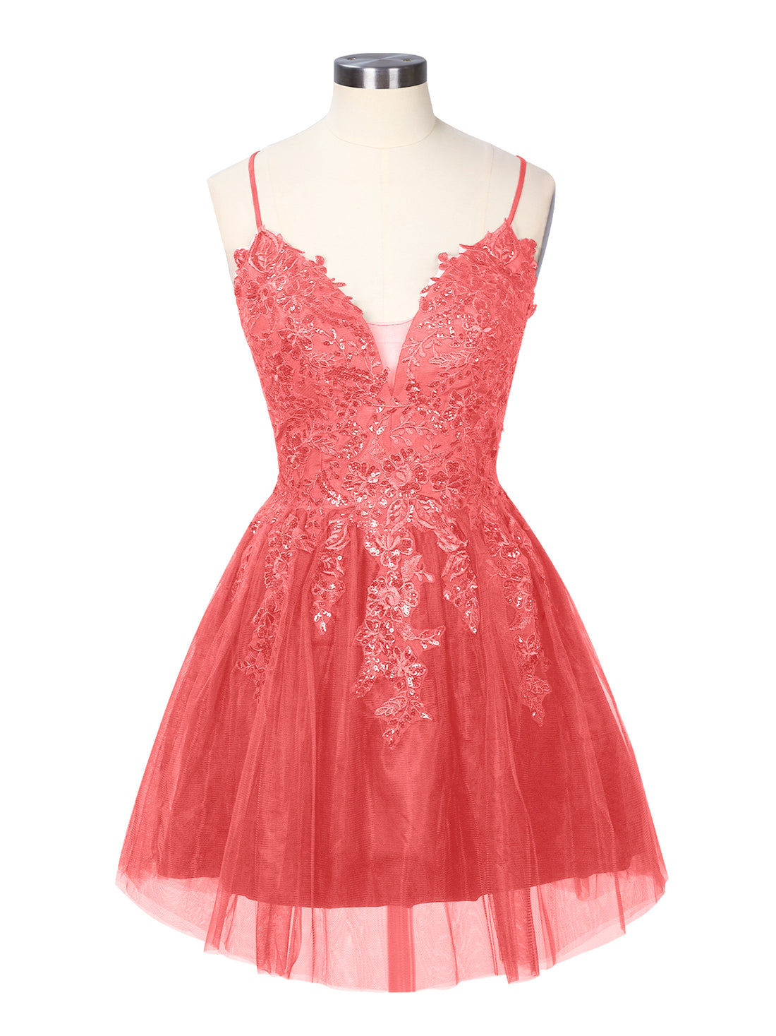 Applique Soft Tulle Mini Dress 