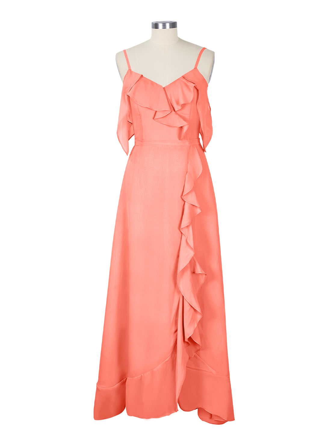 Flowy Spaghetti Bridesmaid Dress 