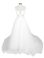 Illusion Spaghetti Straps Wedding Dress 