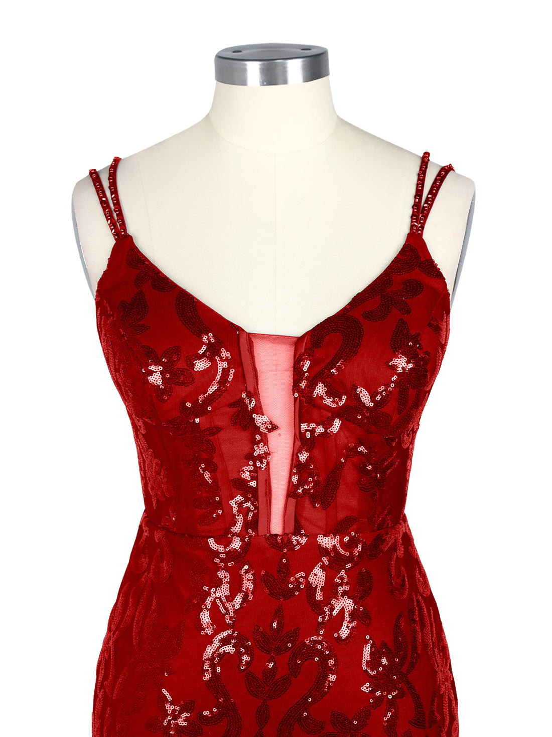 Double Spaghetti Bodycon Mini Dress 
