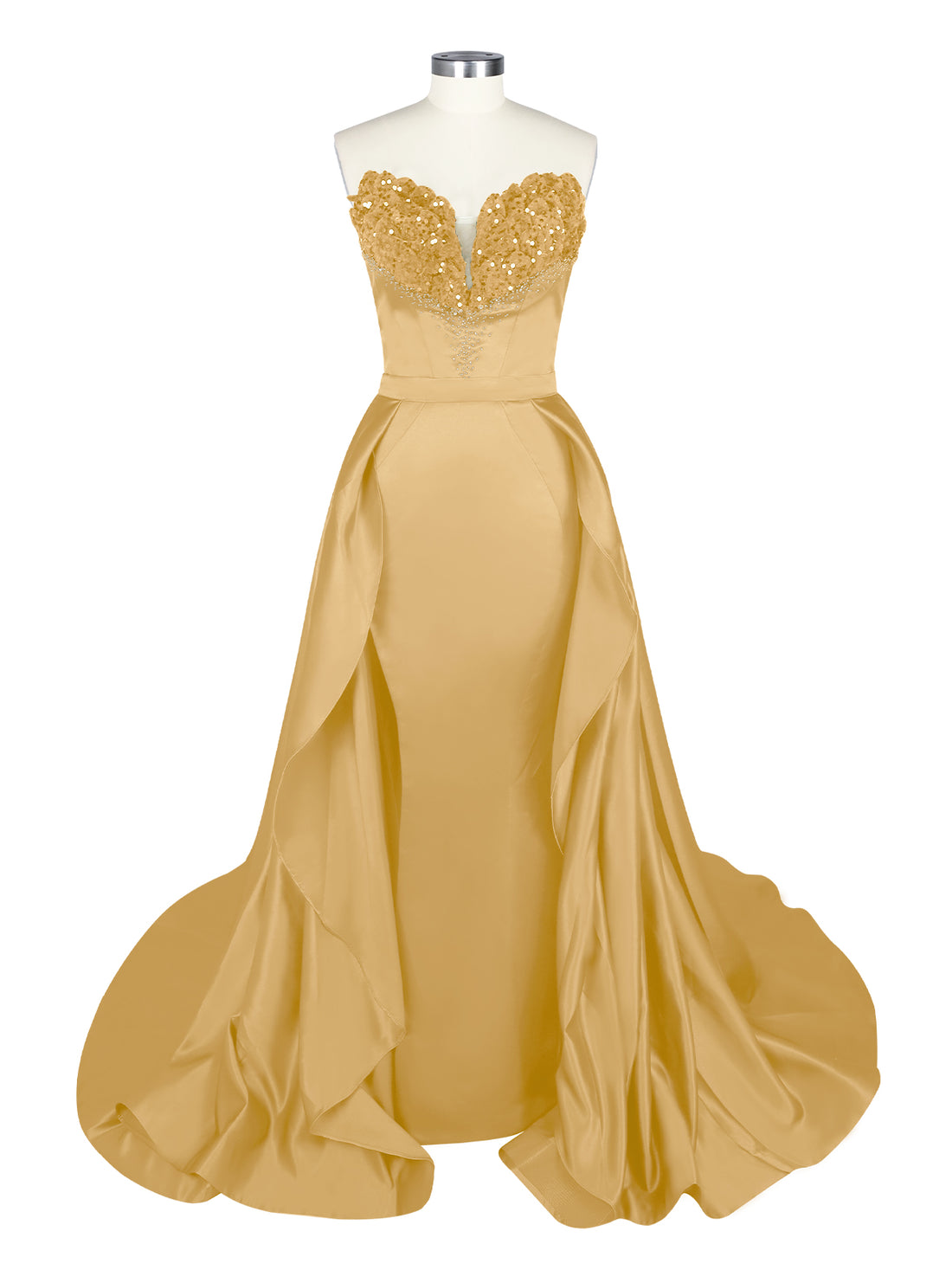 Strapless Sequin Prom Dress 