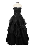 Tiered Strapless Prom Dress 