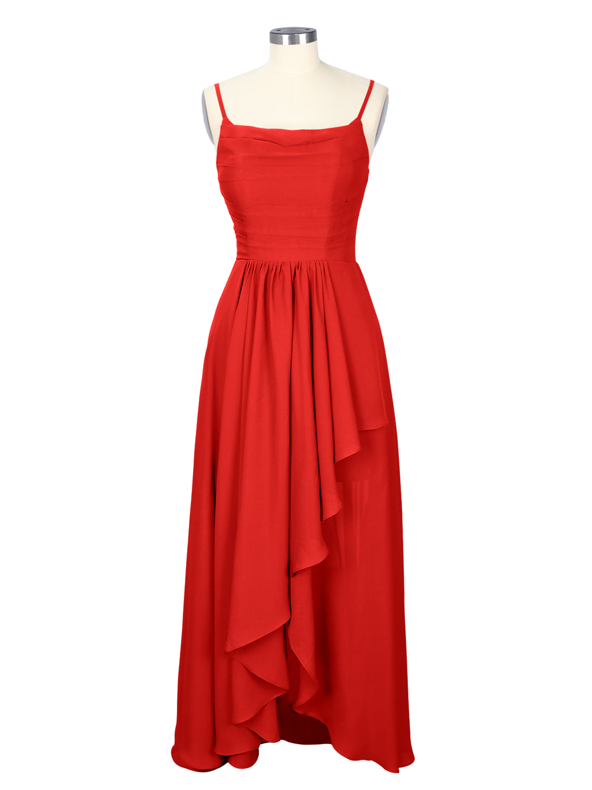 Spaghetti Asymmetrical Bridesmaid Dress 