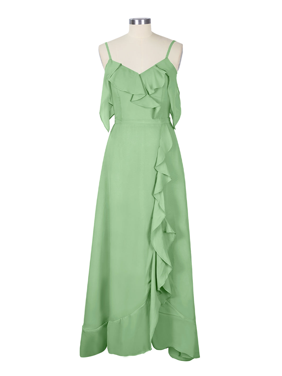 Flowy Spaghetti Bridesmaid Dress #Dusty Sage