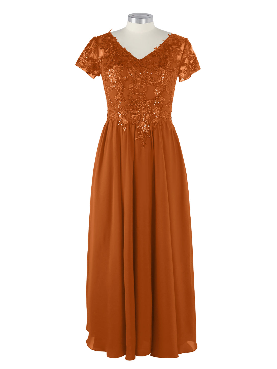 Short Sleeves Chiffon Dress 