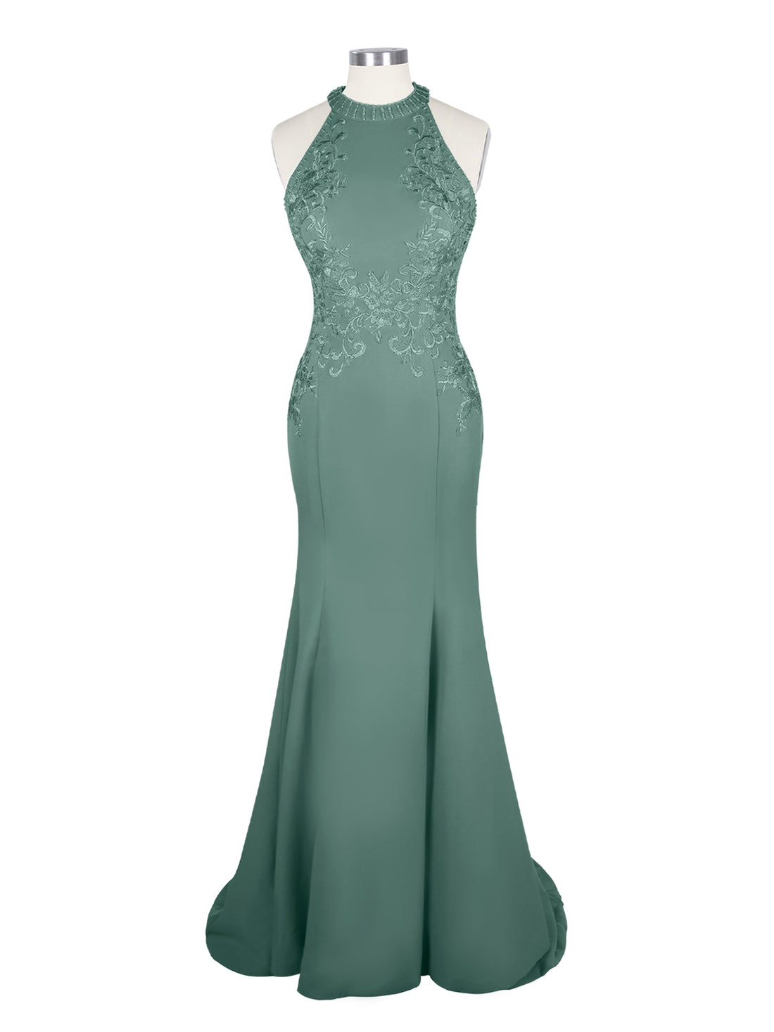 Halter Neckline Trumpet Dress 