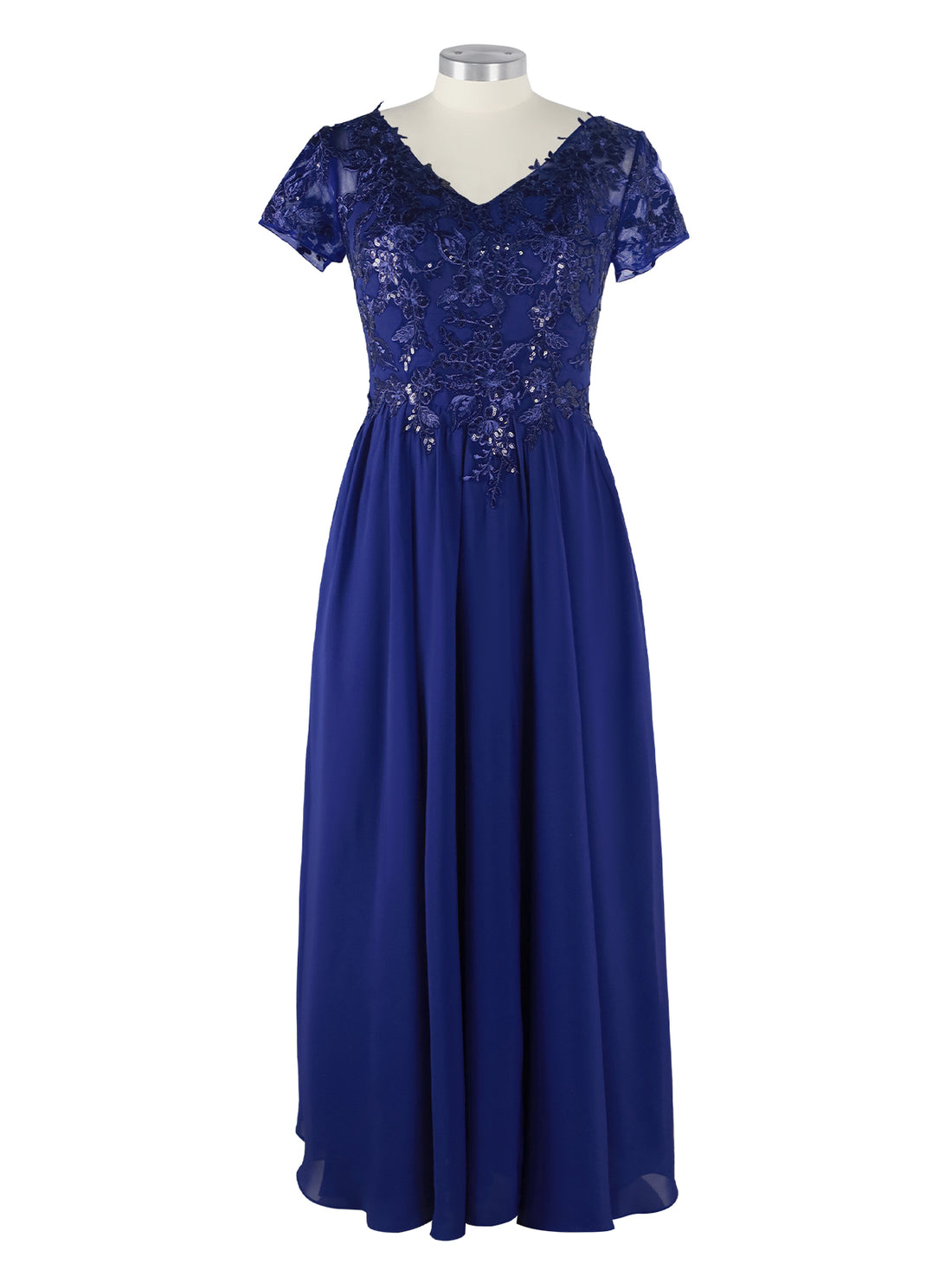 Short Sleeves Chiffon Dress 