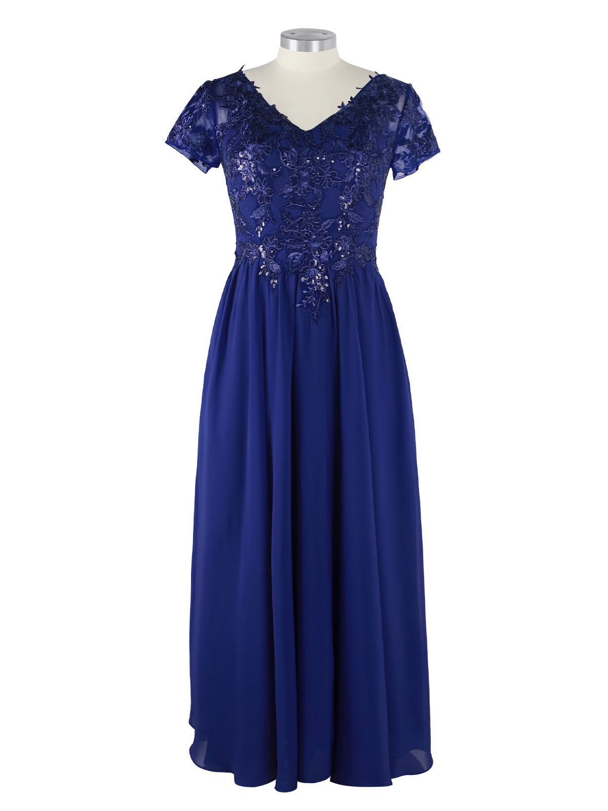 Short Sleeves Chiffon Dress 