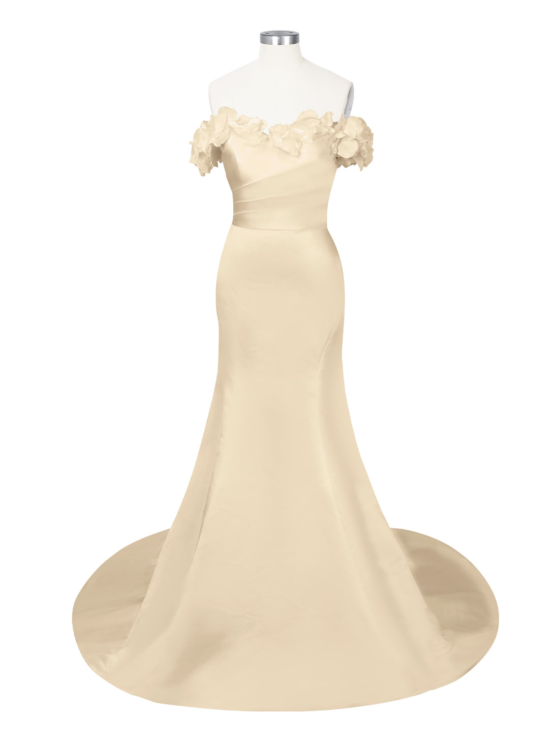 3D Floral Sheath Wedding Dress 