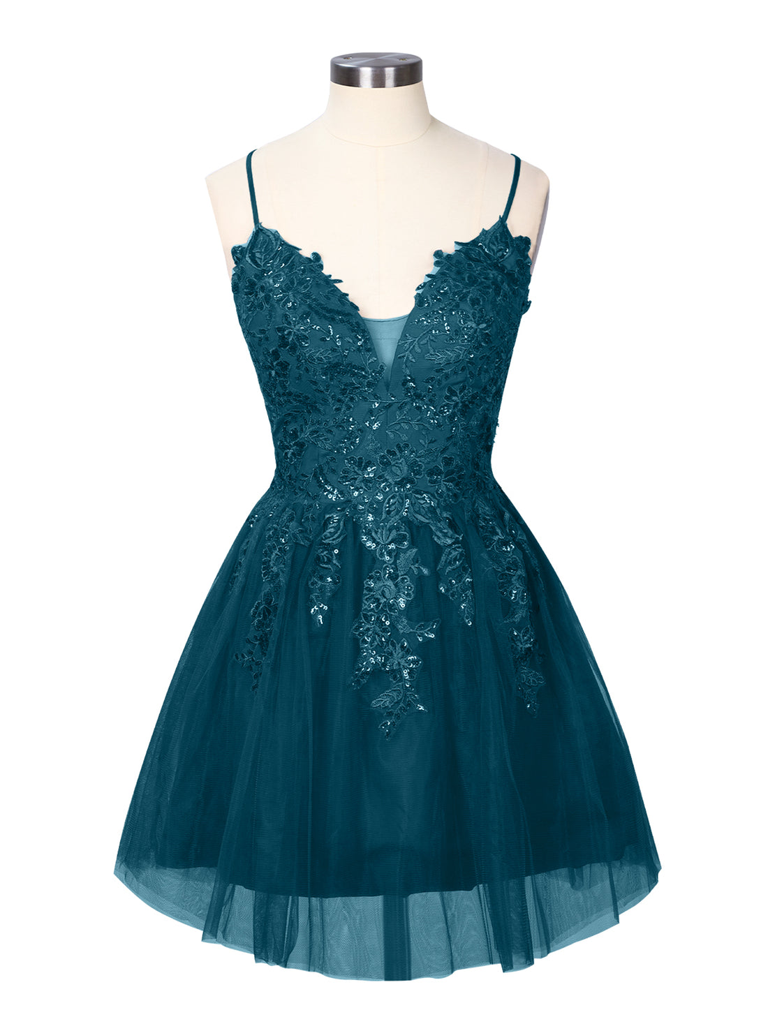Applique Soft Tulle Mini Dress 