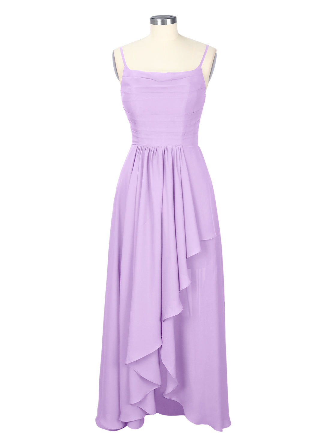 Spaghetti Asymmetrical Bridesmaid Dress 