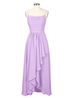 Spaghetti Asymmetrical Bridesmaid Dress 