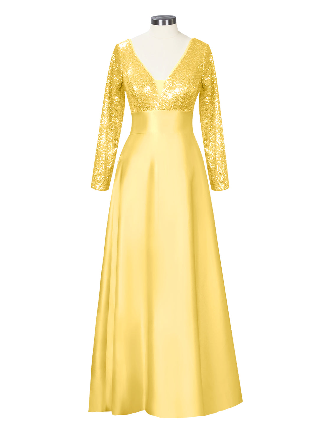 Long Sleeveless Sequin Prom Dress 