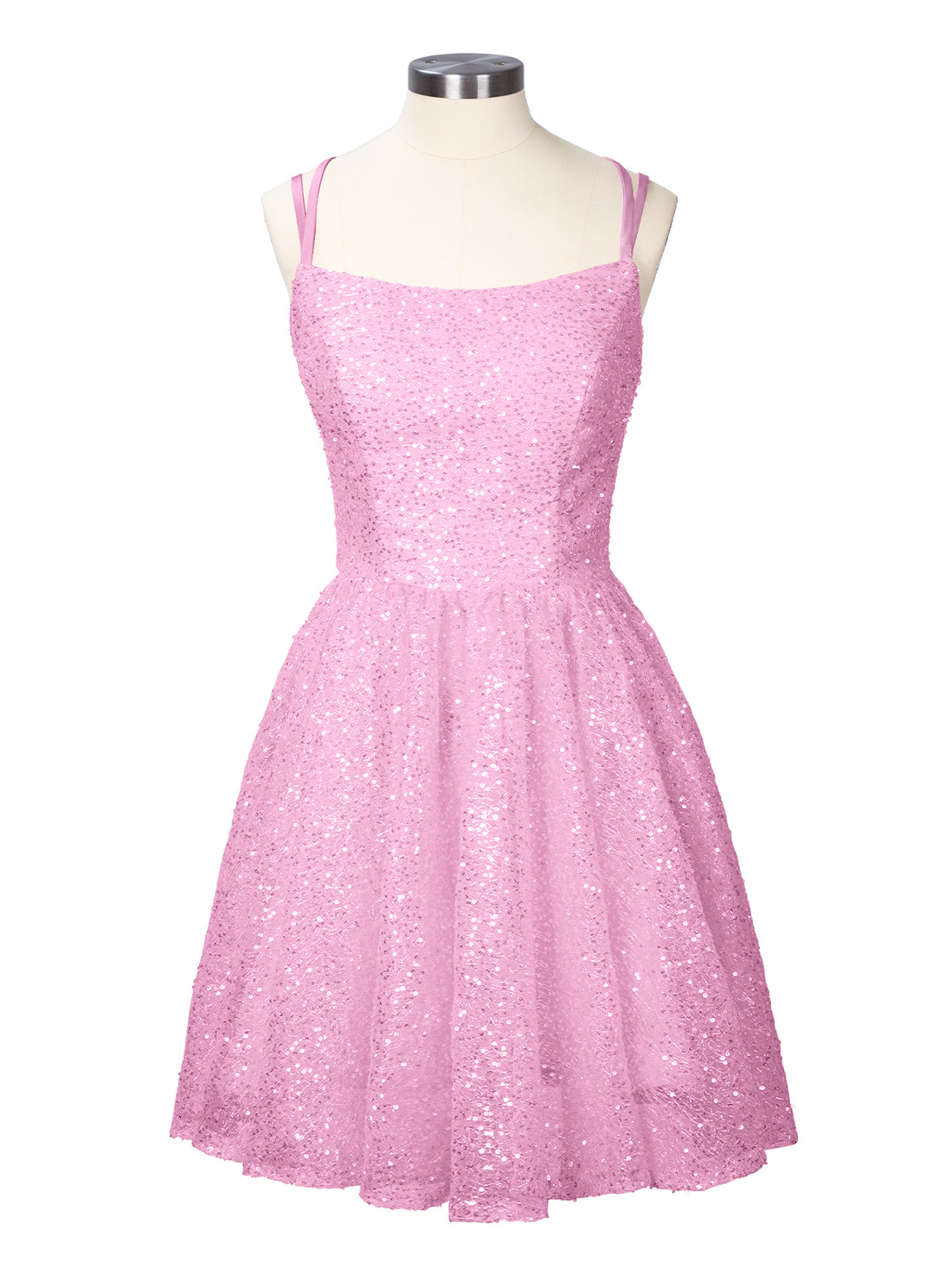 Sparkly Sequined A-line Mini Dress 