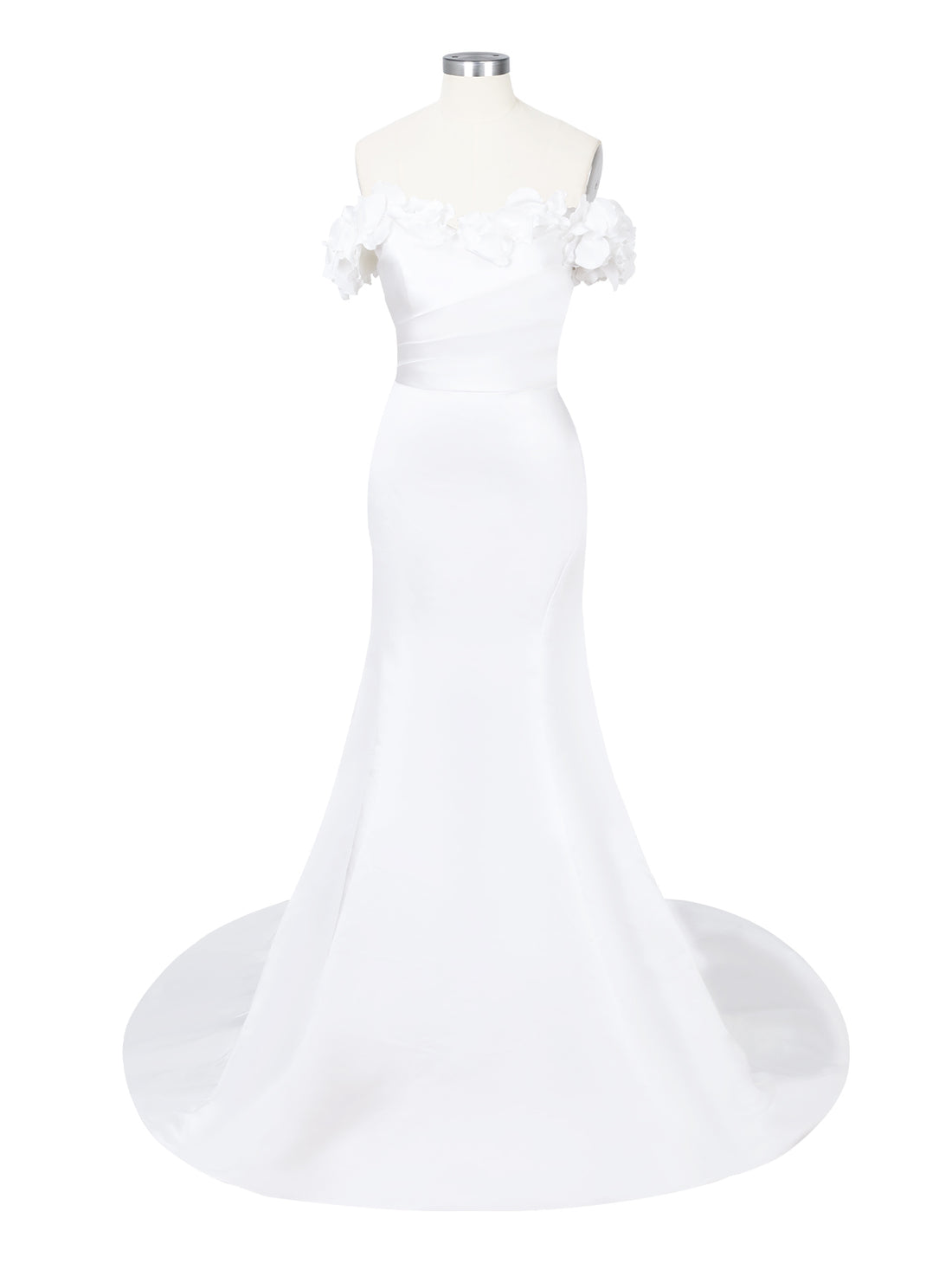 3D Floral Sheath Wedding Dress 