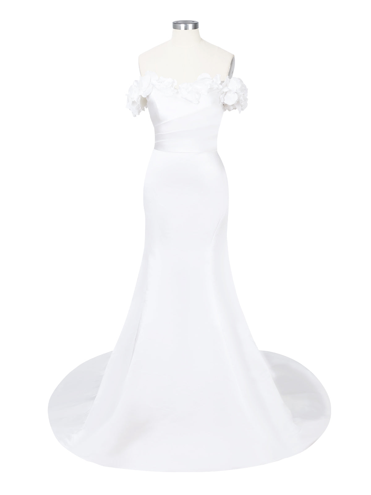 3D Floral Sheath Wedding Dress 