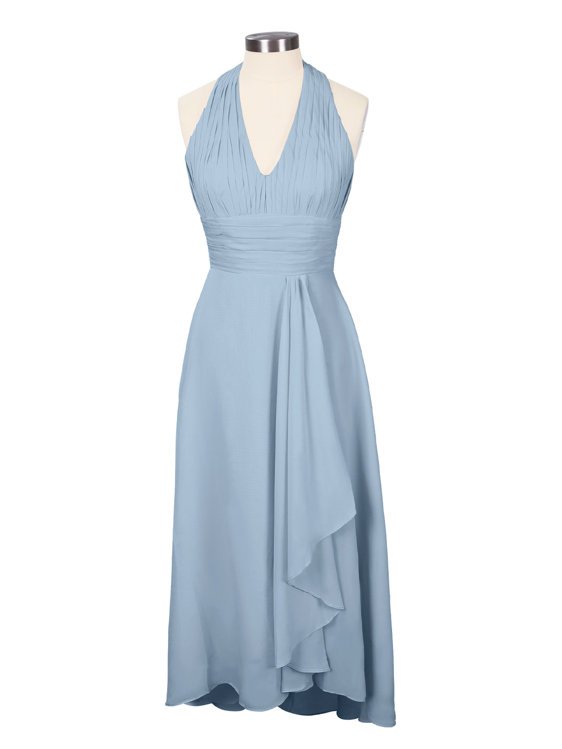 Ruched Halter Bridesmaid Dress 
