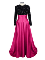 Sequin Jewel Neckline Prom Dress 
