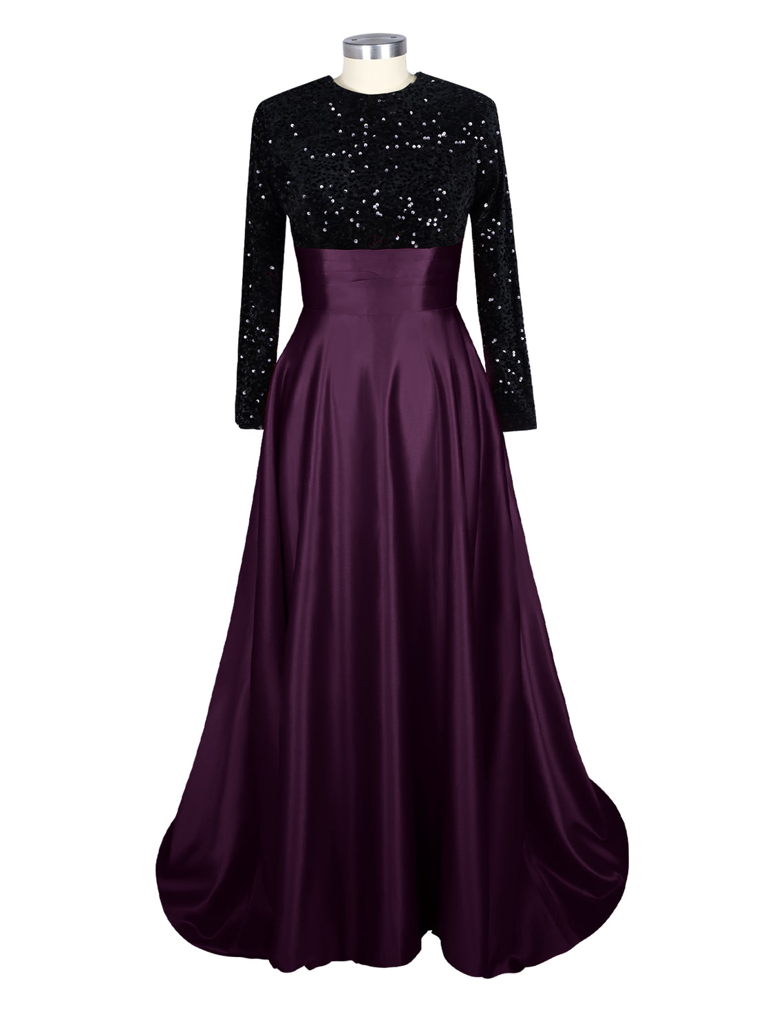 Sequin Jewel Neckline Prom Dress 
