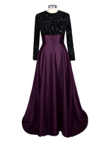 Sequin Jewel Neckline Prom Dress 