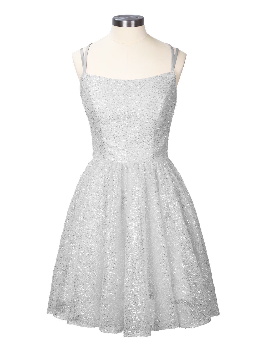 Sparkly Sequined A-line Mini Dress 