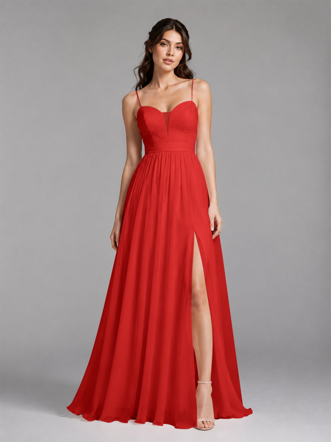 A-Line Bridesmaid Dress with Spaghetti Straps