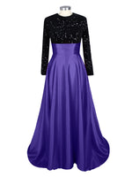 Sequin Jewel Neckline Prom Dress 