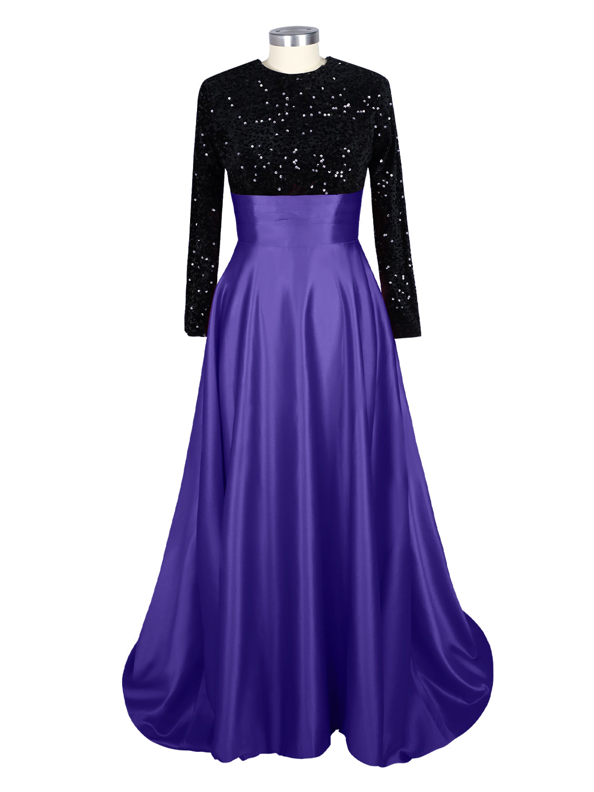 Sequin Jewel Neckline Prom Dress 