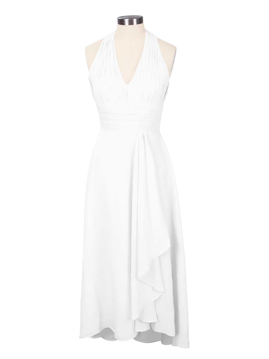 Ruched Halter Bridesmaid Dress 