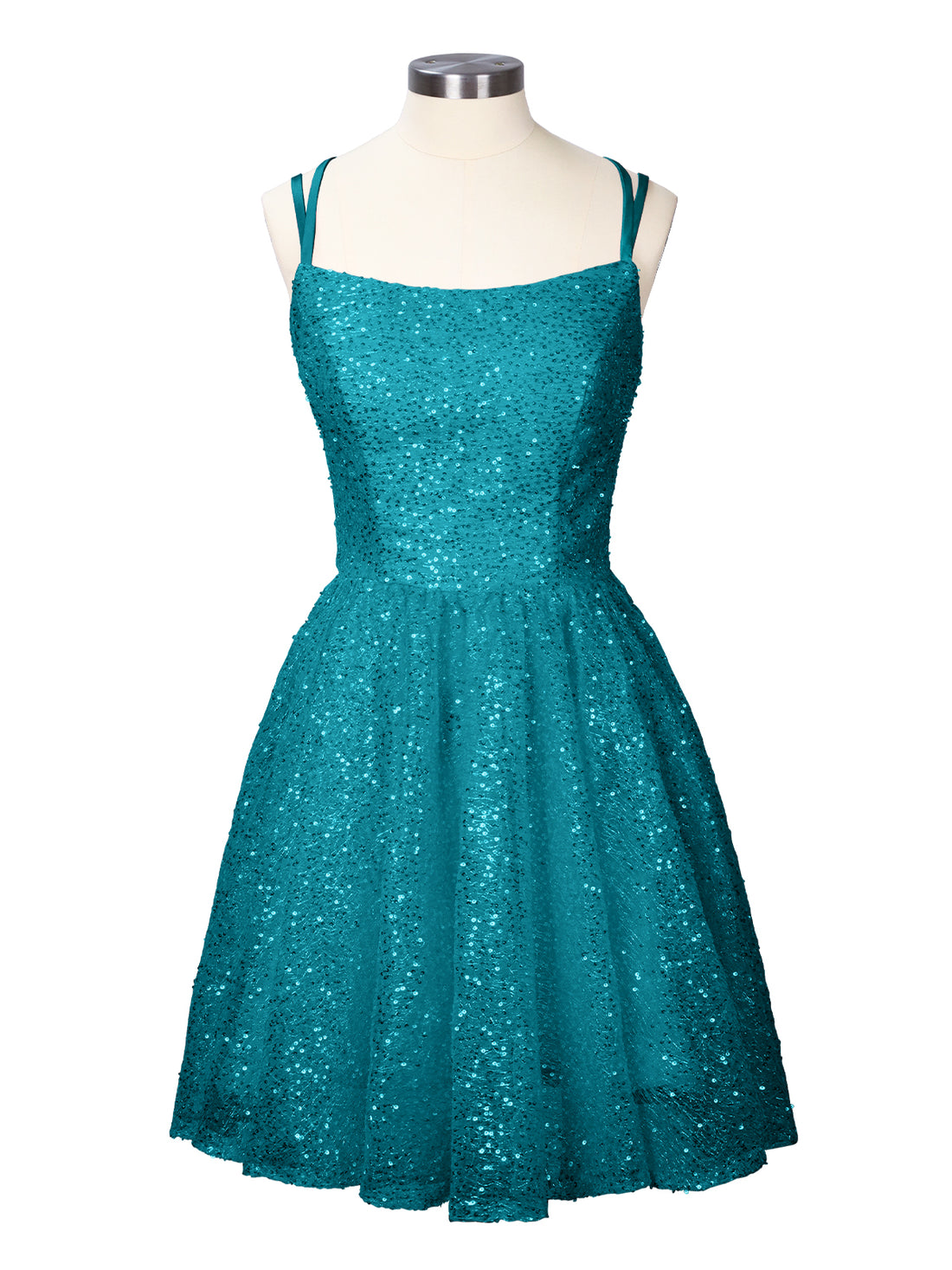 Sparkly Sequined A-line Mini Dress 