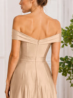 A-line Prom Dress with High Slit