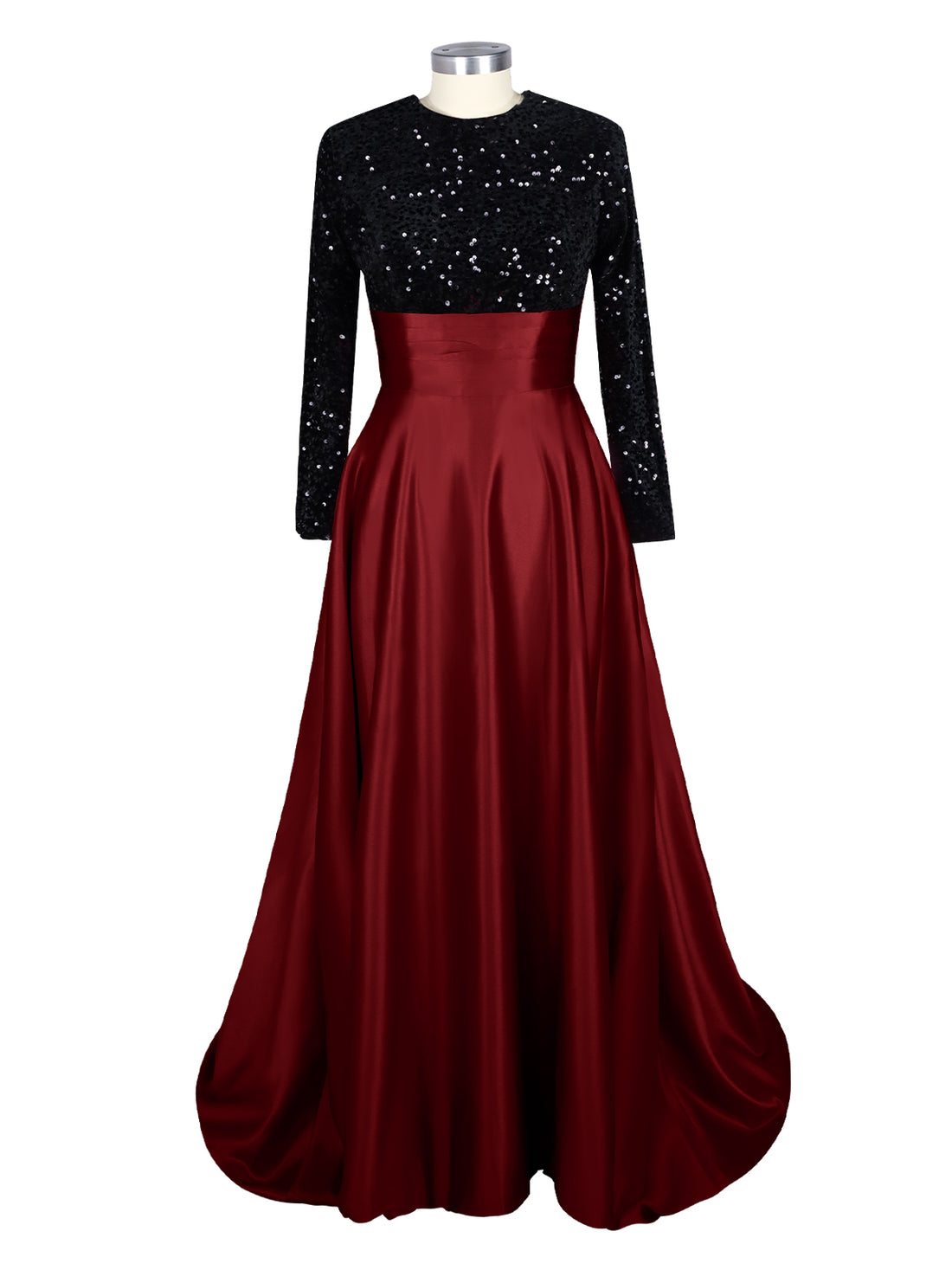Sequin Jewel Neckline Prom Dress 