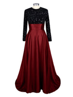 Sequin Jewel Neckline Prom Dress 