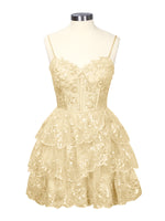 Sequin Appliques Mini Dress 