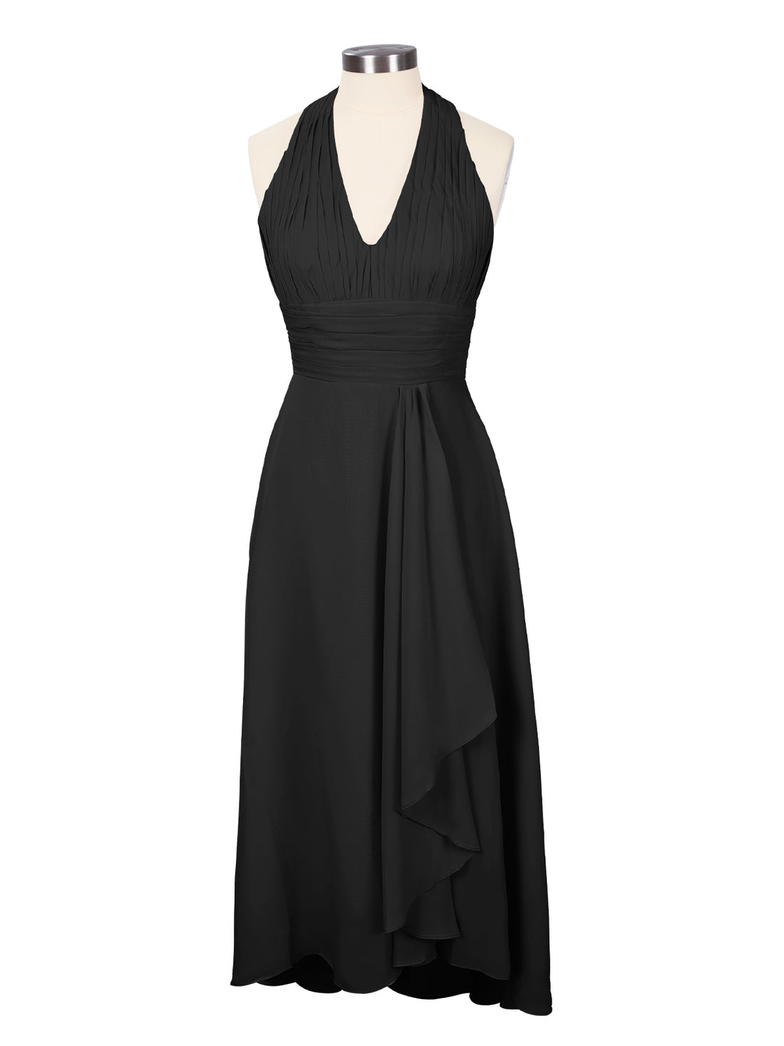 Ruched Halter Bridesmaid Dress 