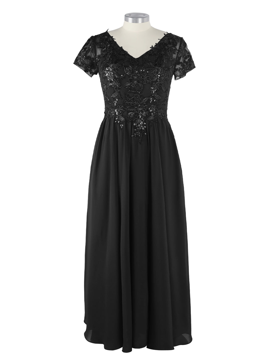 Short Sleeves Chiffon Dress 