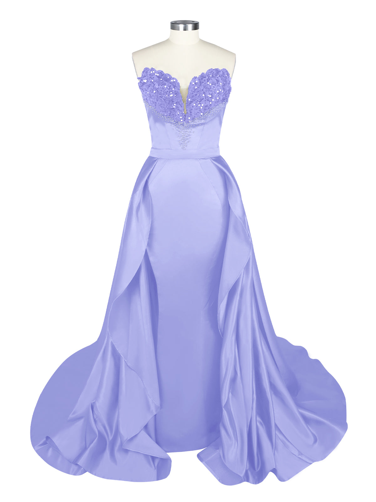 Strapless Sequin Prom Dress 