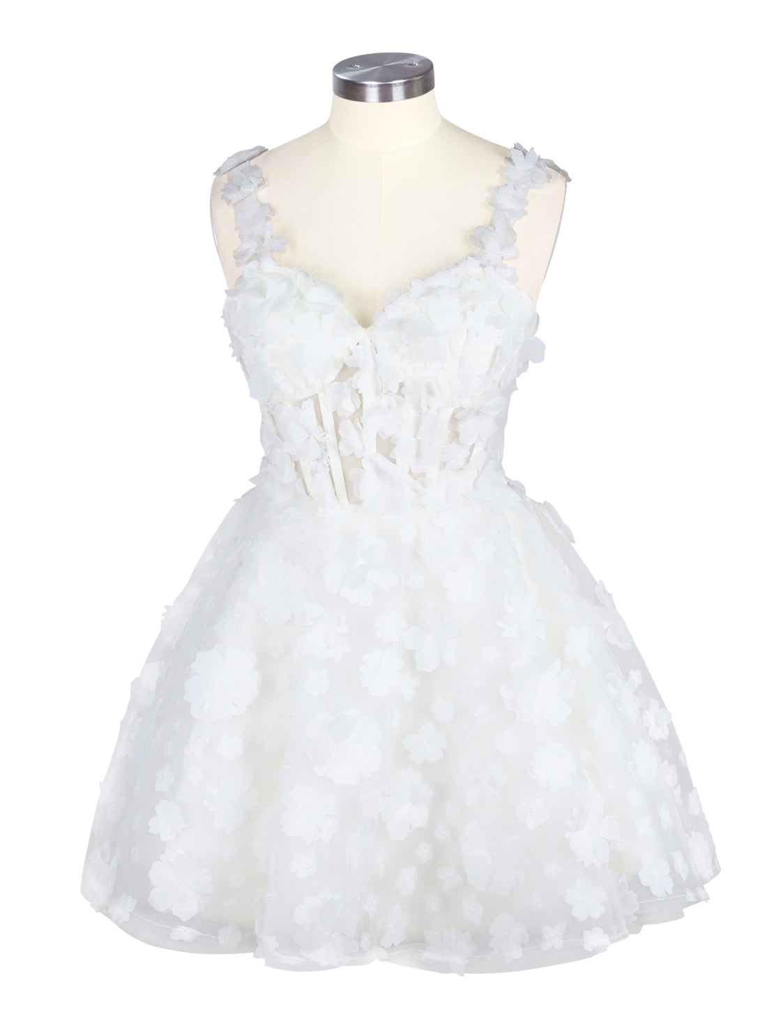 Sweetheart 3D Flower Wedding Dress 