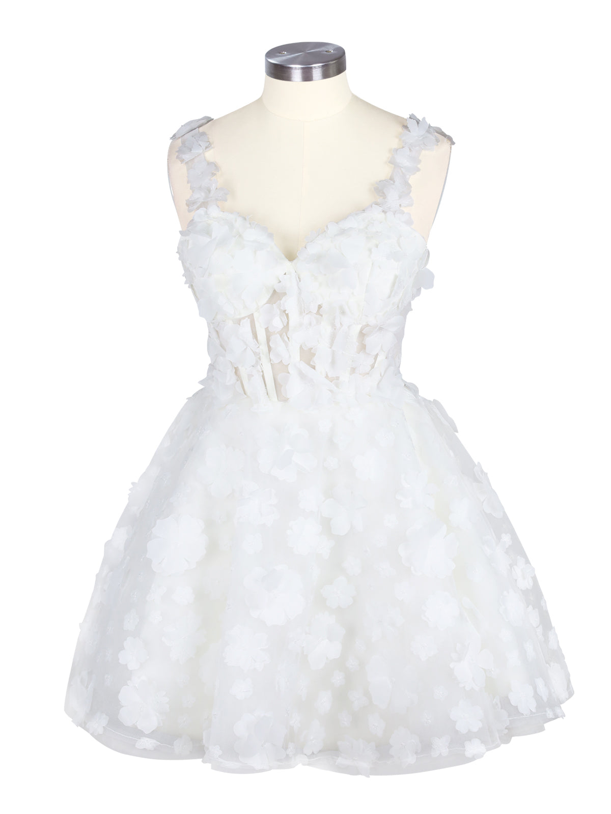 Sweetheart 3D Flower Wedding Dress 