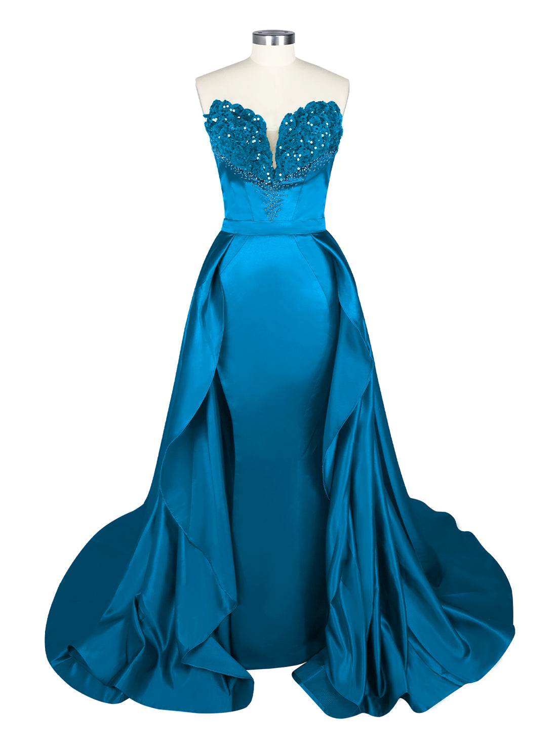 Strapless Sequin Prom Dress 