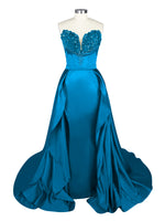 Strapless Sequin Prom Dress 