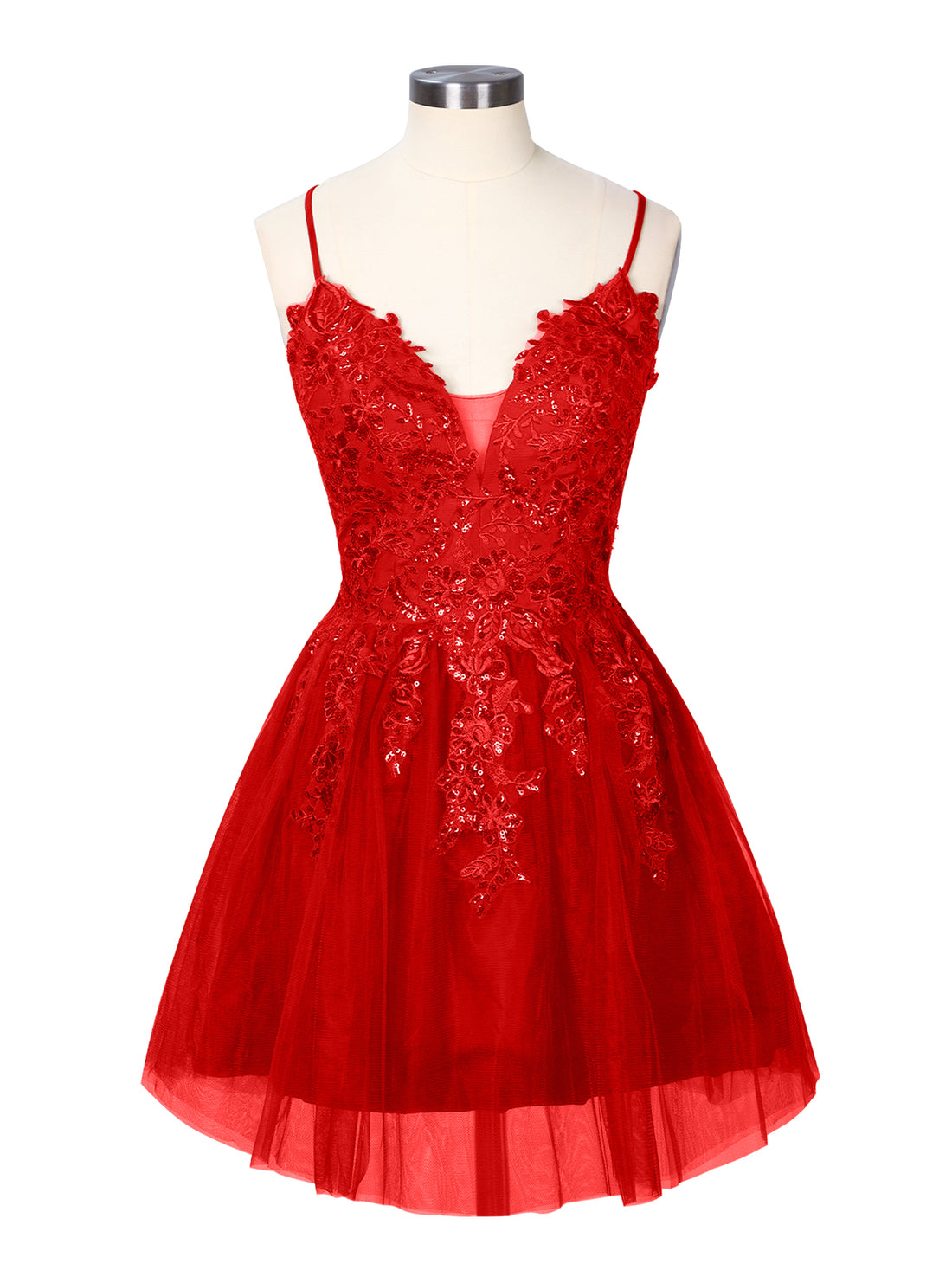 Applique Soft Tulle Mini Dress 